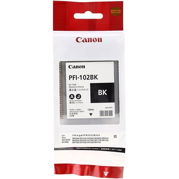 Amazon.com: Canon PFI-102BK 0895B001 IPF500 IPF510 IPF600 IPF605